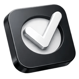 Approval checkmark icon in 3D style on the Prudent Meritorine about page